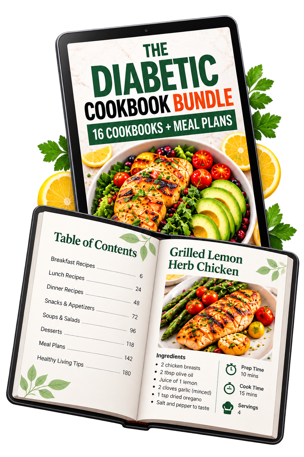 Diabetic Diet & Recipes Bundle 2026 – Includes 15+ Free Bonuses!